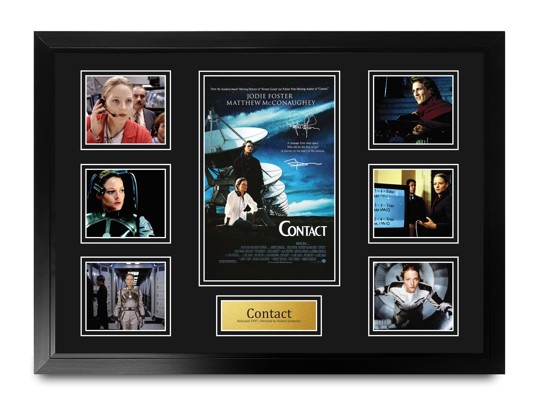 HWC Trading Contact Podpisany Plakat Filmowy A2 Deluxe w Ramie
