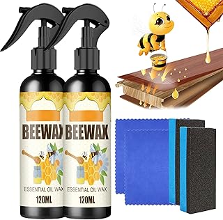 Natural Micro-Molecularized Beeswax Spray,120ml Molecularized Beeswax Spray, Bees Wax Furniture Polish and Cleaner,Beeswax Furniture Polish,Beeswax Spray Cleaner (2PCS)