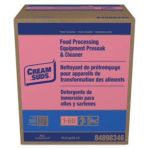 Cream Suds Professional, limpiador multisuperficie y desengrasante concentrado para paredes y suelos de restaurantes, 50 libras
