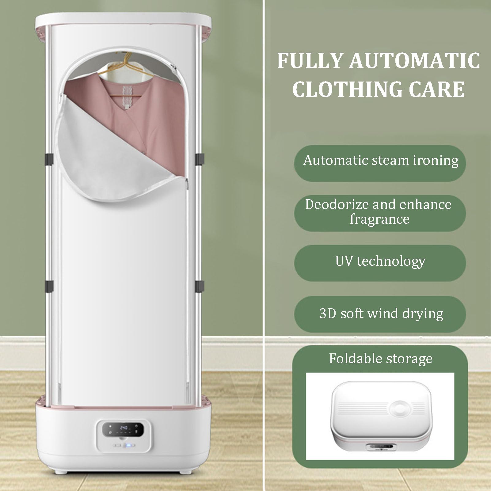 Planchadora Y Secadora De Ropa Automática | Secadora De Vapor Portátil Para Uso Doméstico - Elimina Arrugas Y Elimina ácaros, Caja De Aromaterapia Integrada