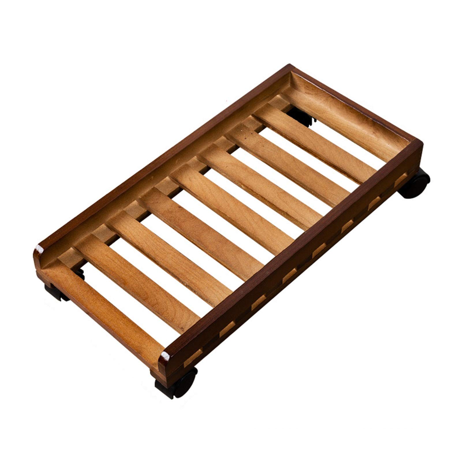 WAOCEOCPU Stand Cart Desktop Chassis Tower Mobile CPU Holder with Three-Sided Guardrail Heavy Duty Computer Tower Holder with Rolling Caster Wheels Computer Tower Desktop Holder (Color : Brown)