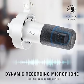 Fifine XLR/USB Dynamic Microphone, PC Podcast Microphone for