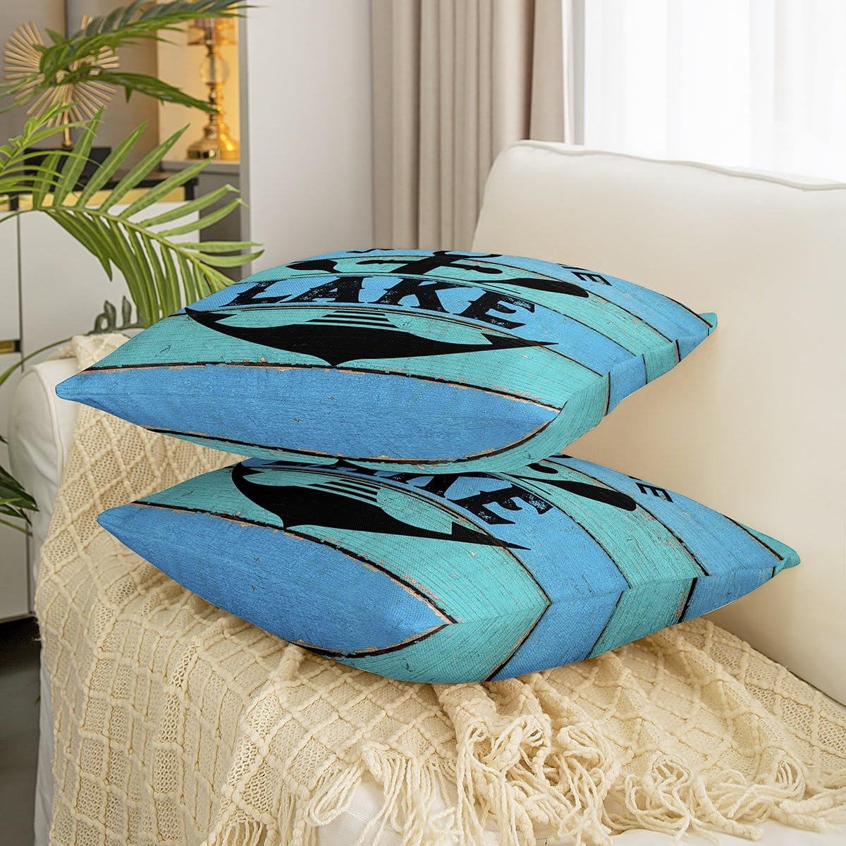 Set Di 4 Federe Per Cuscini In Velluto A Coste, 45 X 45 Cm, Stile