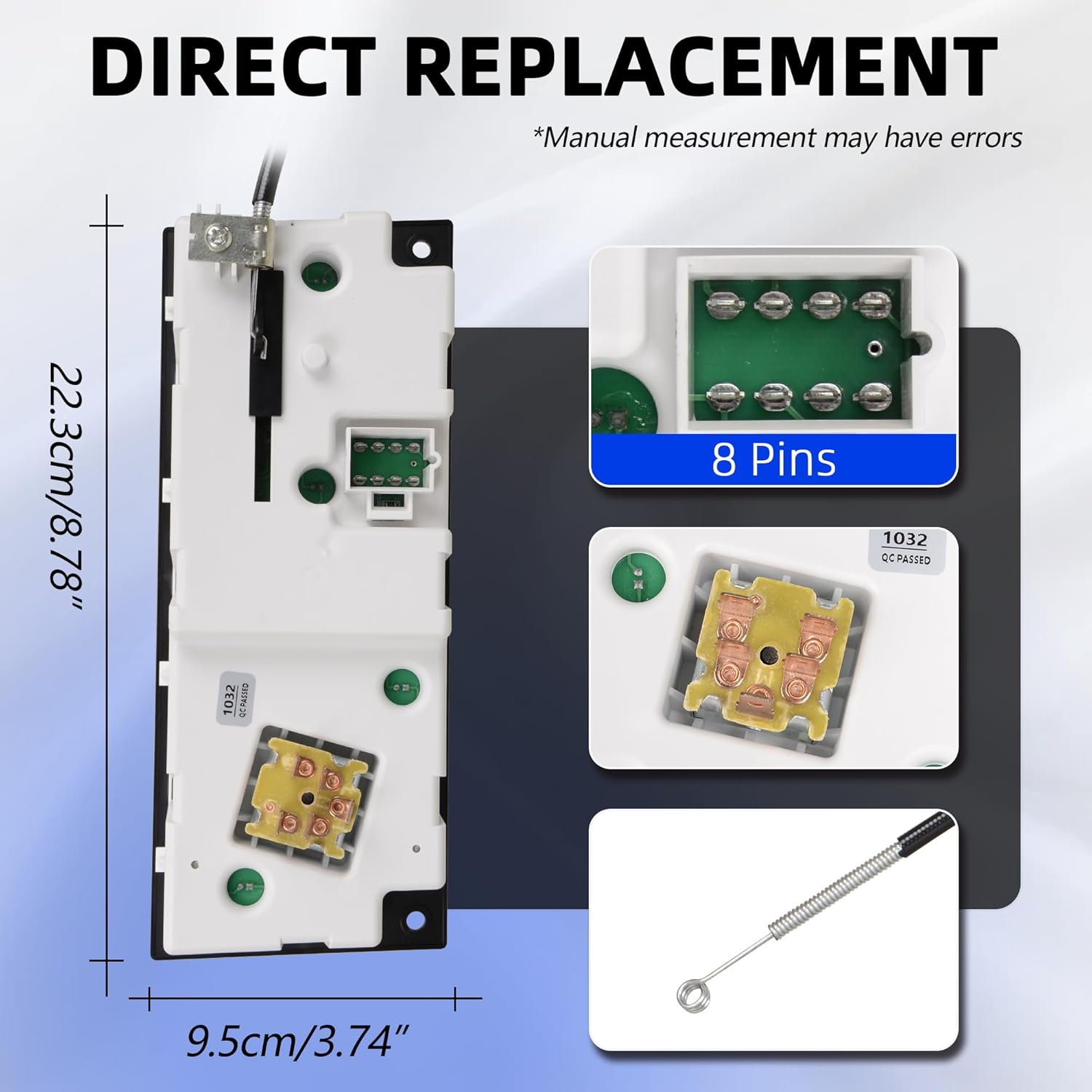 Climate Control Module 599-5511 A/C Control Panel Compatible with Kenworth T800 W900 C500 T300 T600A 2002-2006 Replace OE F21-1007-1 F21-1025-100 F21-1032-100 F21-1025-110