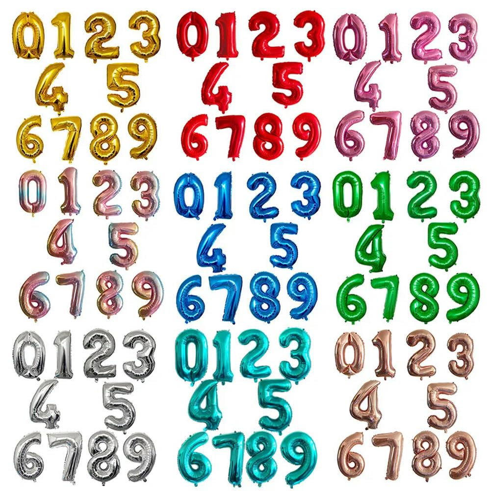 Palloncino Con Numeri Di Compleanno, 18 Anni E 20 Pezzi, 30 Cm, In Pellicola Dor - Foto 12