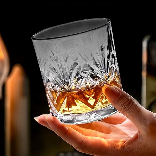 Miniatura 4 de Vasos de whisky para hombres, juego de 2 vasos de estilo antiguo con caja de regalo, vasos de 10 onzas para bebidas de whisky, bourbon, whisky