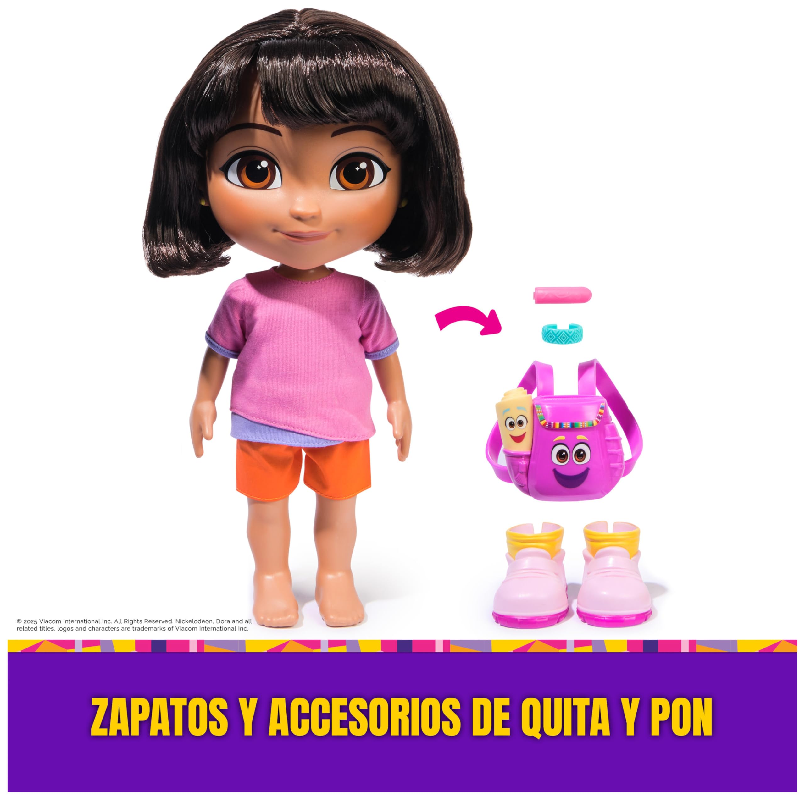 DORA LA EXPLORADORA - Muñeca Dora Canta y Explora: con Canciones, Efectos de Sonido y Frases Bilingües + Accesorios - 6073379 - Juguetes Niña 3 años + - Regalo Niña 3 años + - Juegos Infantiles