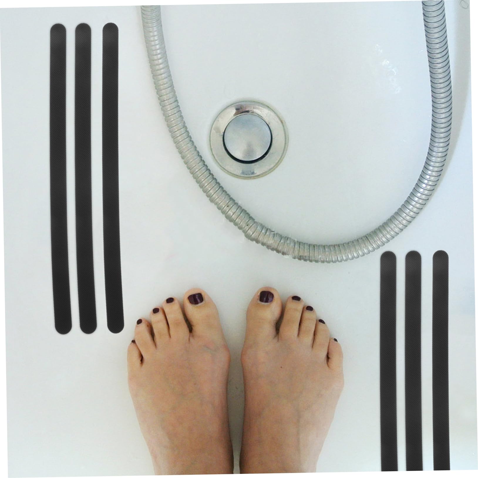 Beatifufu 24pcs Anti-Slip Stair Rug Pads Self-Adhesive Anti Skid Rug for Bathroom Bathtub Stairs Decals Non-Slip Tape