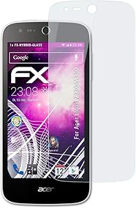 atFoliX Plastic Glass Protective Film Compatible with Acer Liquid Z330/M330 Glass Protector, 9H Hybrid-Glass FX Glass Screen Protector of Plastic