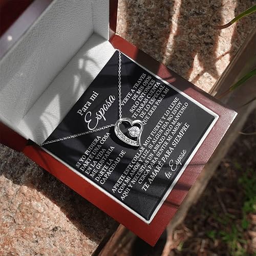 Miniatura 7 de Regalo para Mi Esposa Collar Regalo para Mi Esposa Especial, Regalo de Cumpleaños para Mujer, Acero Inoxidable Joyeria Mujer, Collar para Novia,