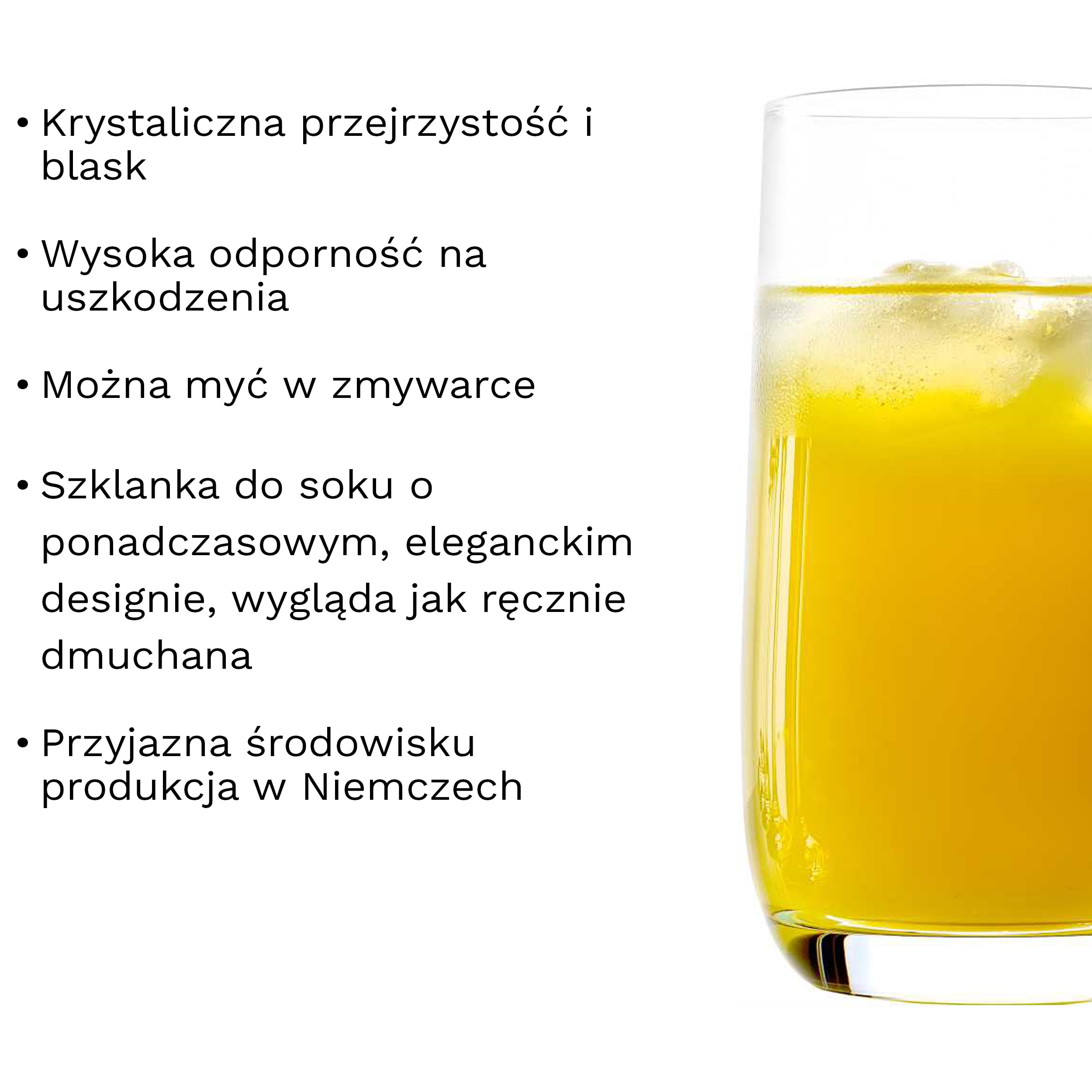 Stölzle Lausitz Szklanki do Soku Weinland Zestaw 6 sztuk, 315 ml – Szklanki Uniwersalne do Soku, Wody i Koktajli – Kryształ – Można Myć w Zmywarce, Odporne na Wstrząsy, Wyprodukowano w Niemczech
