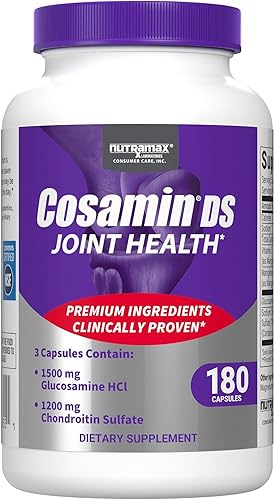 Nutramax Cosamin DS - Suplemento para la salud articular con glucosamina y condroitina para hombres y mujeres, 180 cápsulas