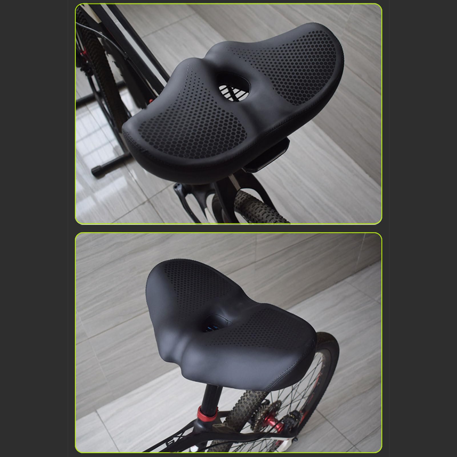 Fabater Sella per Bici Oversize Senza Naso, Sella per Bici Extra Larga per Donna e Uomo, Cuscino del Sedile in Memory Foam Comfort Impermeabile, Adatto per Cyclette, Mountain Bike