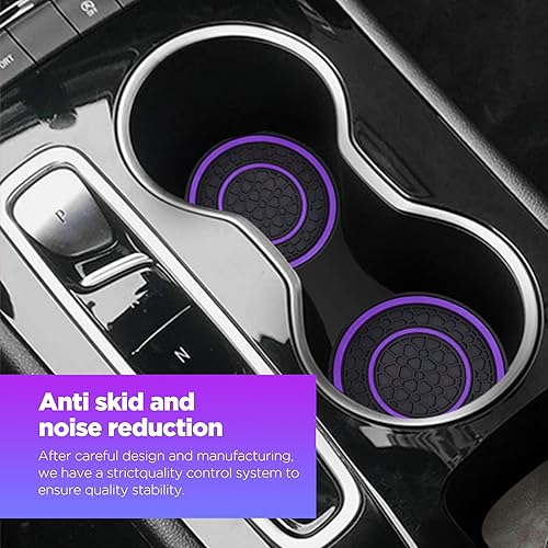 Miniatura 4 de 2 posavasos para automóvil, posavasos para automóvil, posavasos universales de 2.75 pulgadas, tapetes antideslizantes antipolvo, adecuados para la