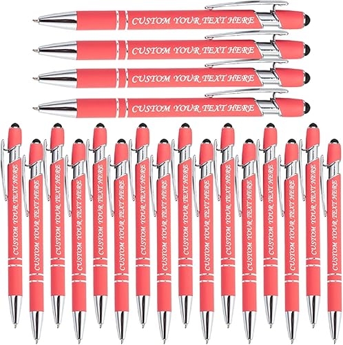 Vista 99 de 10 Pcs Personalized Pens Bulk Custom Ballpoint Pen, Engraved Pen with Name Logo Text Stylus Pens for Touch Screens Bulk-for Businesses, Office
