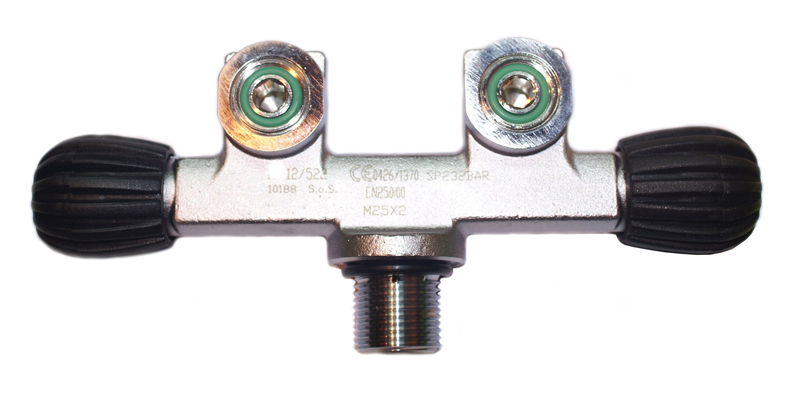 Double Valve pour bouteille Plongee M25 en Line