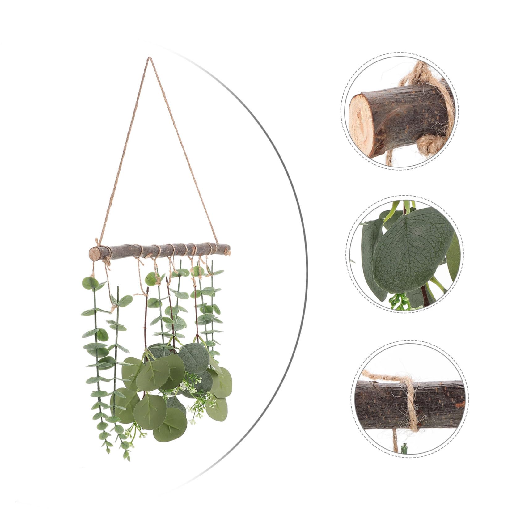 STOBAZA 3stücke Simulierte Eukalyptusblätter Hängedekoration Für Realistische Grüne Pflanzen Für Boho Stil Für Wohn Und Badezimmerdekoration