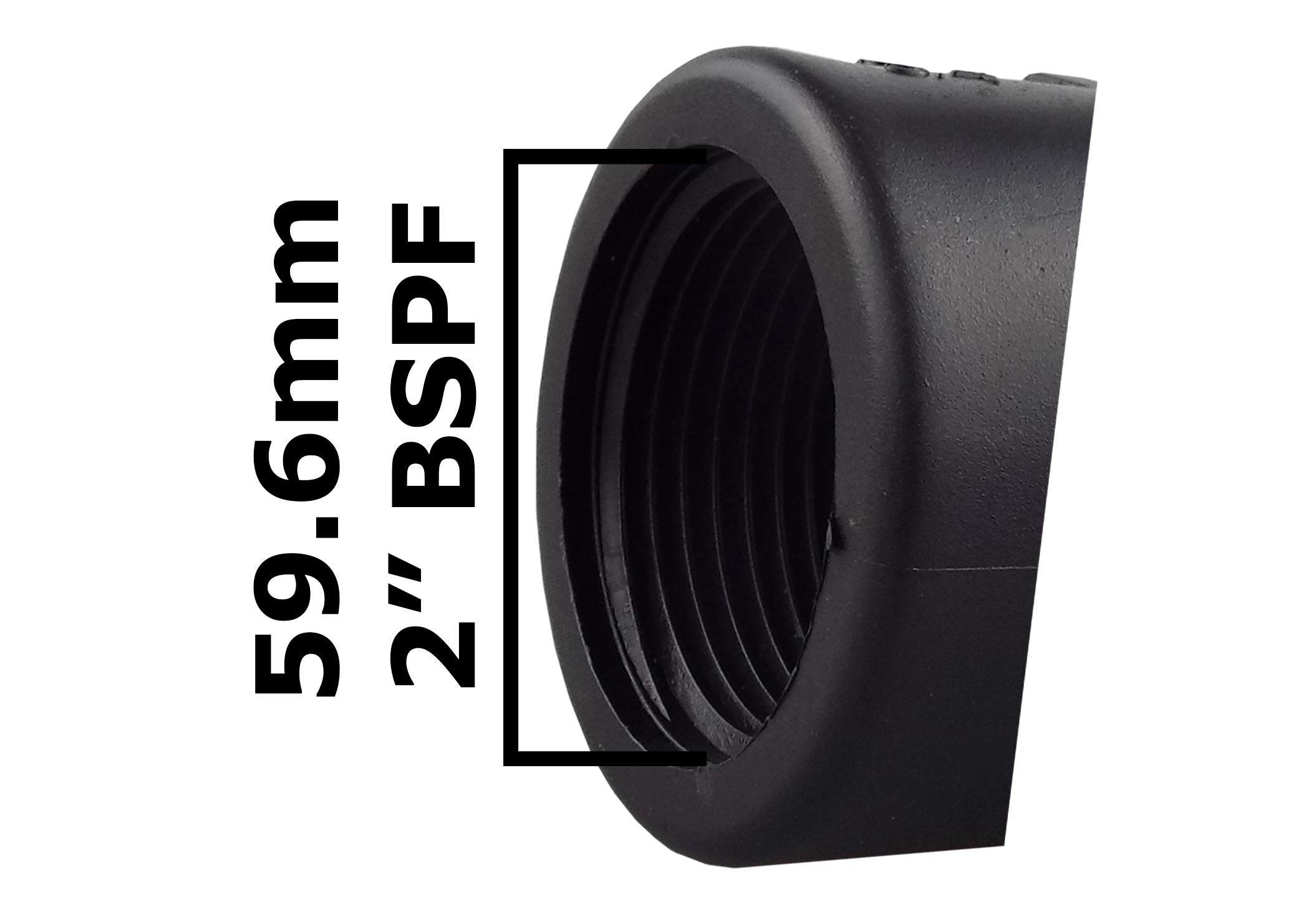 Female Swivel bspThread -Barb hosetails for layflat/Pond Pipe,Pump Fitting with Thick Washer for Leakproof Connection 2" bsp = 60mm Across Thread - Image 3