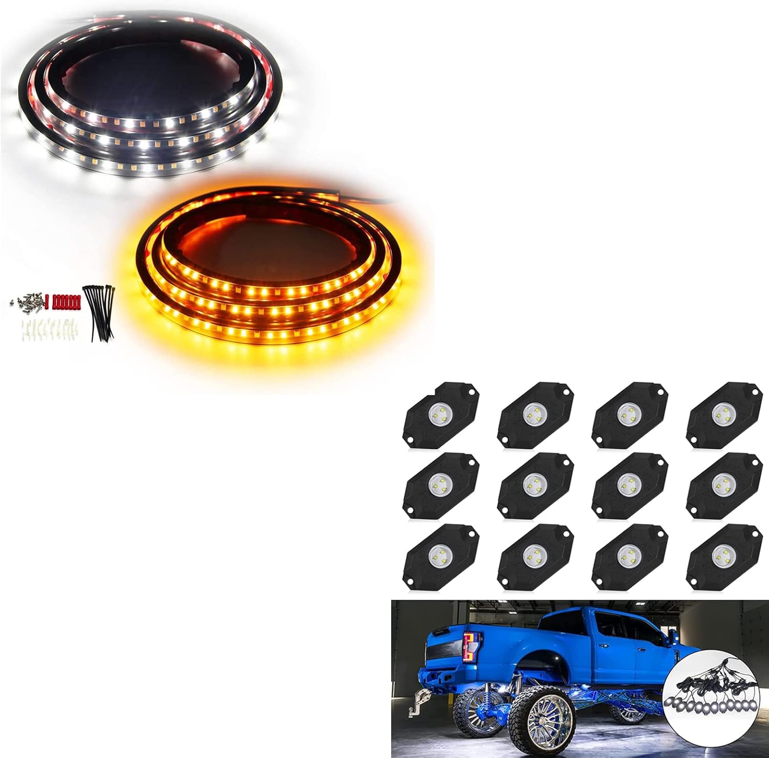 OPL5 2PCs Truck LED Running Board Lights Sequential with