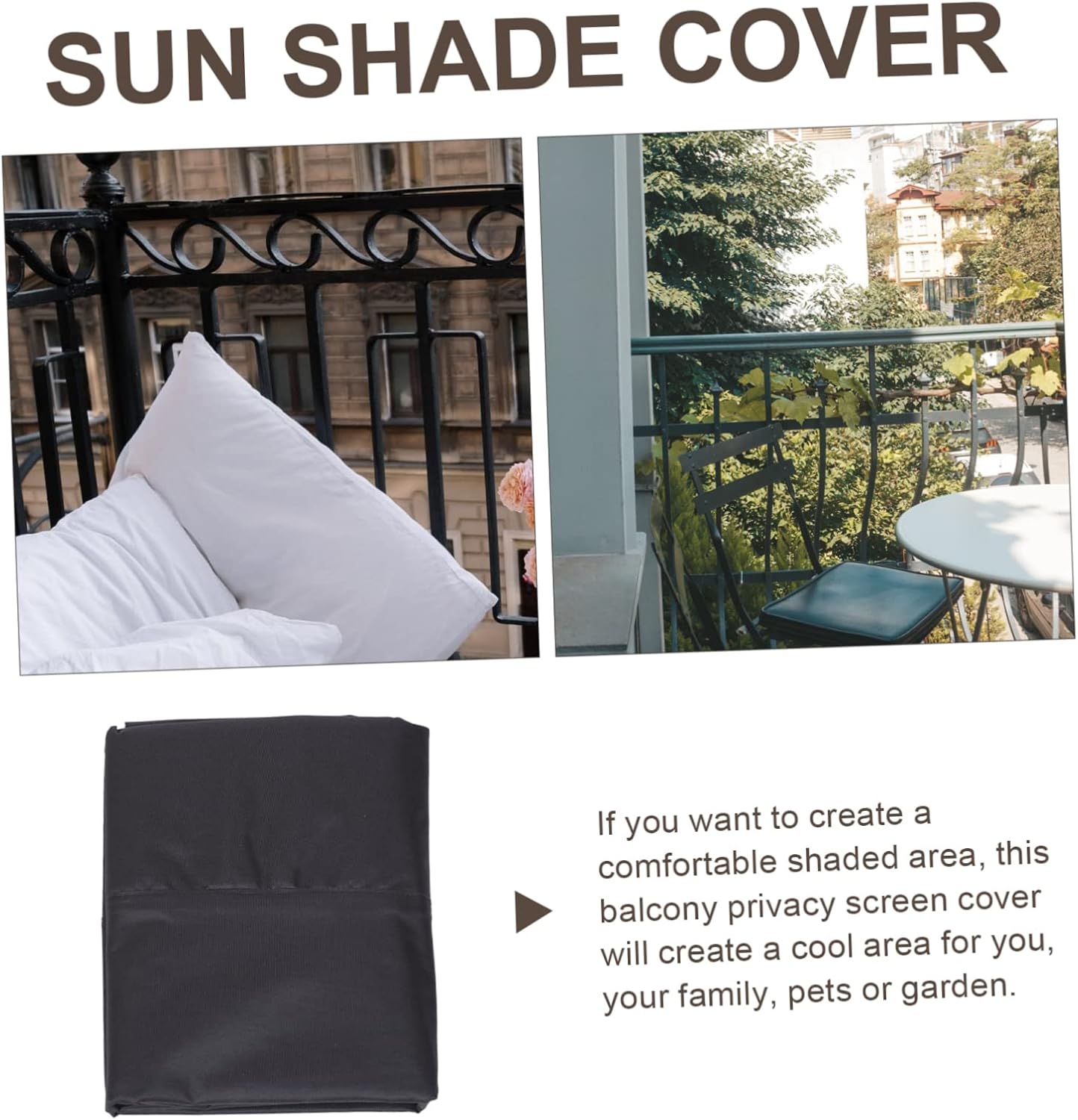 Balcony Privacy Screen Shade Fence Garden Shade Cover Sunscreen for Outdoor Privacy Fence
