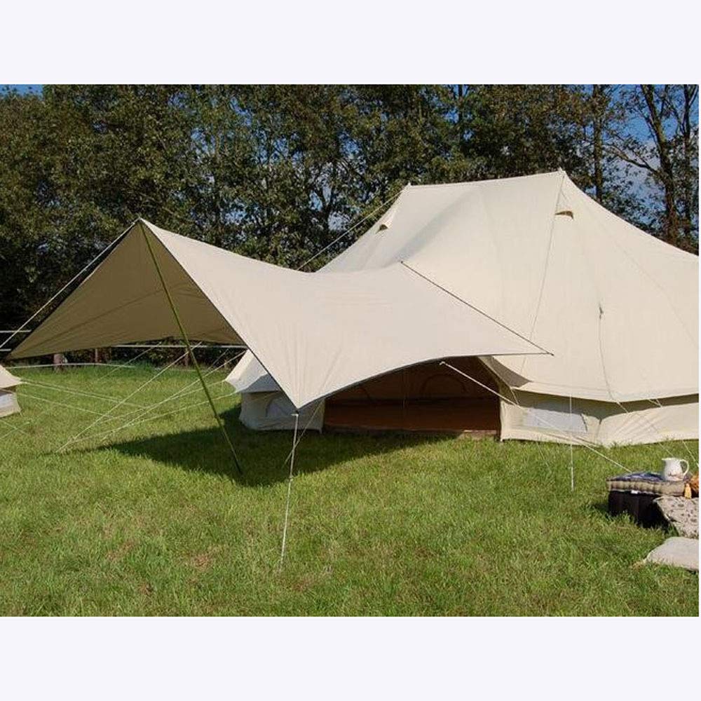 Buy 3M/4M/5M/6M Glamping bell tent cotton canvas family tent with tarp