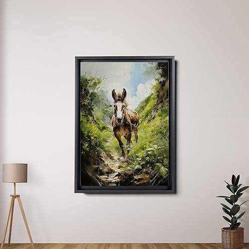 Miniatura 4 de Abstract Wall Art, minimalist wall art, Minimalist Art, Living Room Art, Decorate the office, donkey in nature print, gift for animal lovers