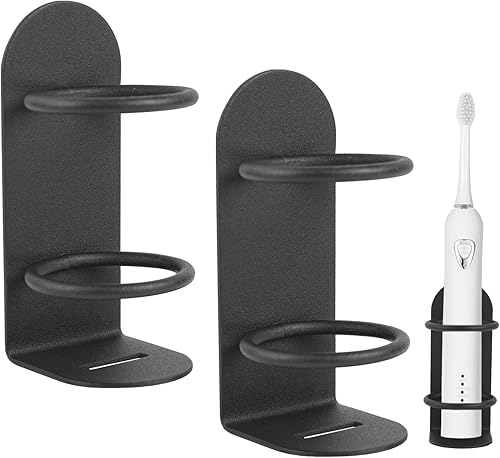 KALIONE Paquete de 2 soportes para cepillos de dientes eléctricos, soporte para cepillo de dientes eléctrico blanco, soporte para cepillo de dientes