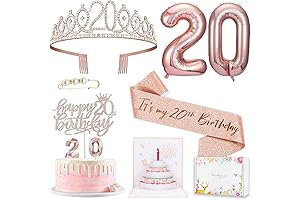 8pcs 20th Birthday Decor Set