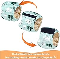 Vista 5 de Langsprit Bandas para el vientre masculino para perros (paquete de 3) – Envolturas de alta absorción para perros machos lavables – Pañales oso polar