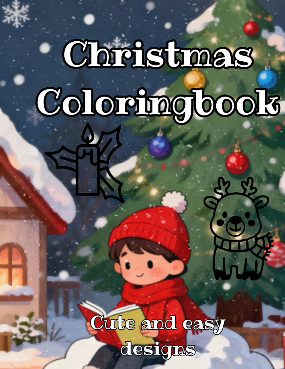 Christmas Coloringbook: Christmas Trees, Ornaments, and Holiday Scenes to Color