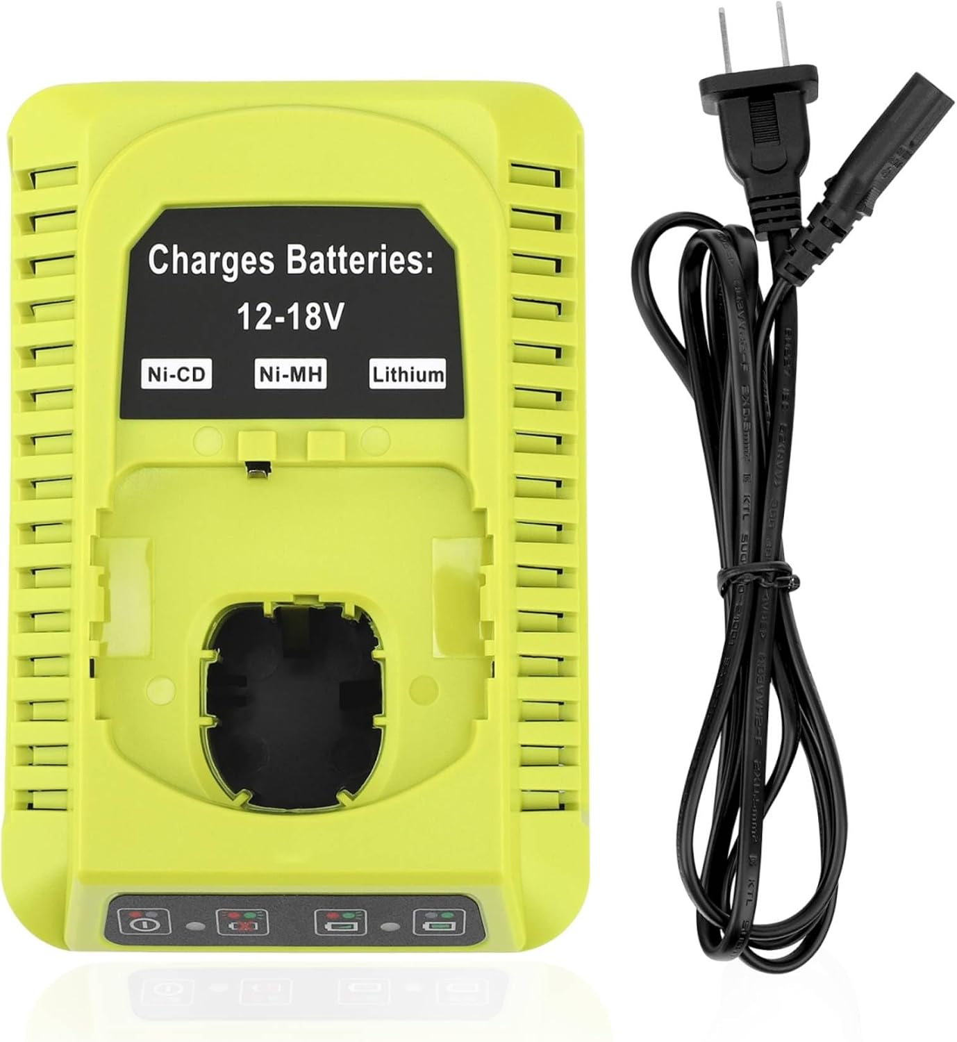 Replacement Charger for Ryobi 18V ONE+ Battery, P117 Fast Charger Compatible with Ryobi 12V/14.4V/18V Lithium NiCad NiMh Battery P102 P103 P107 P108 P109 P189 P190