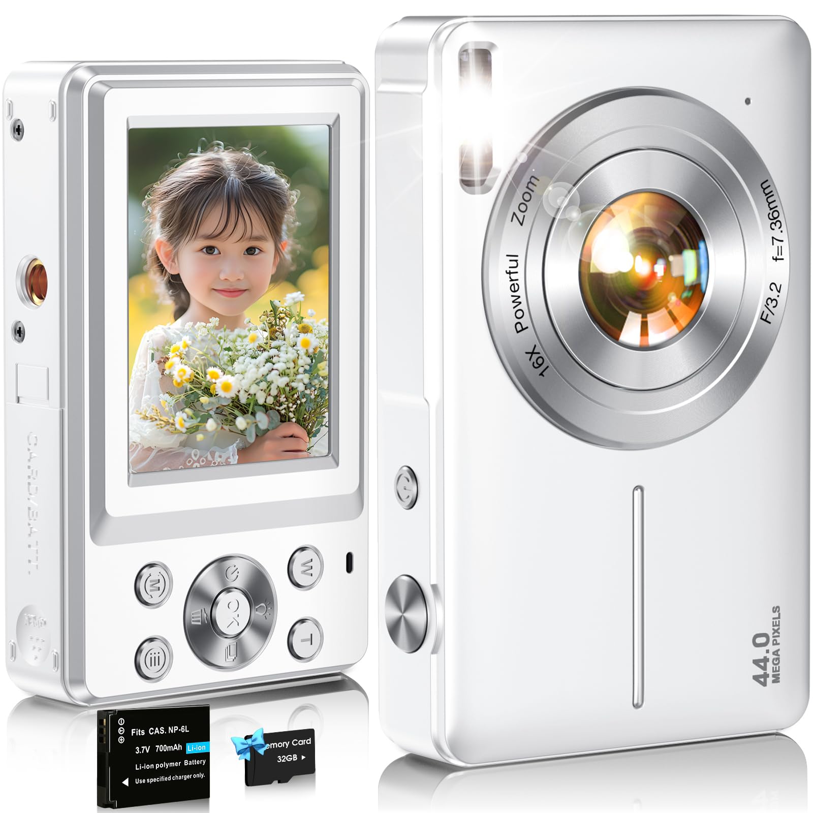 Amazon | デジタルカメラ デジカメ Nsoela 32GBカード付き 予備