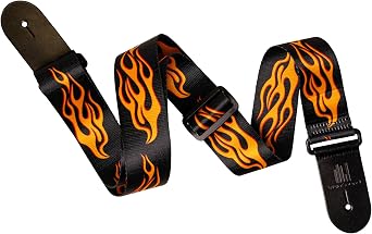 VisioSound Guitar Strap 2 Nylon Cotton Full Grain Italian Leather