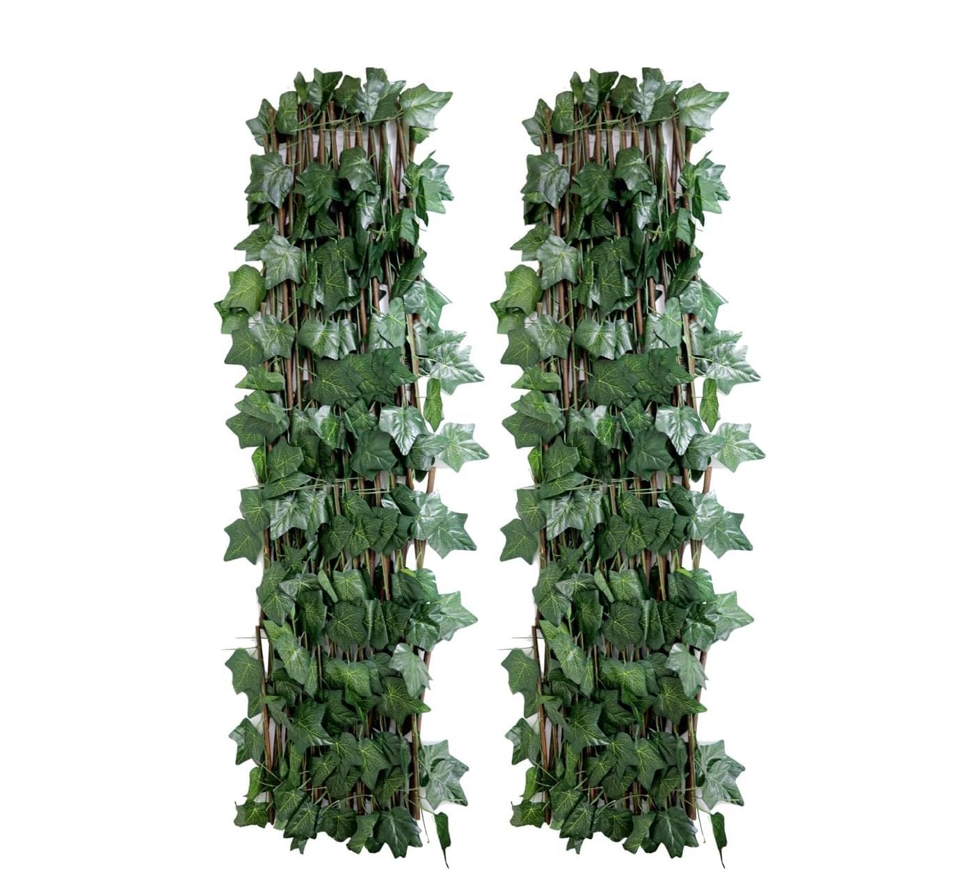 De Gardenia Expandable Wooden Garden Fence with Artificial Leaves for Wall & Ceiling, Privacy Screen, Decorative Faux Ivy Panel, Green, 3ft x 3ft for Outdoor & Indoor Use - Image 4 thumbnail