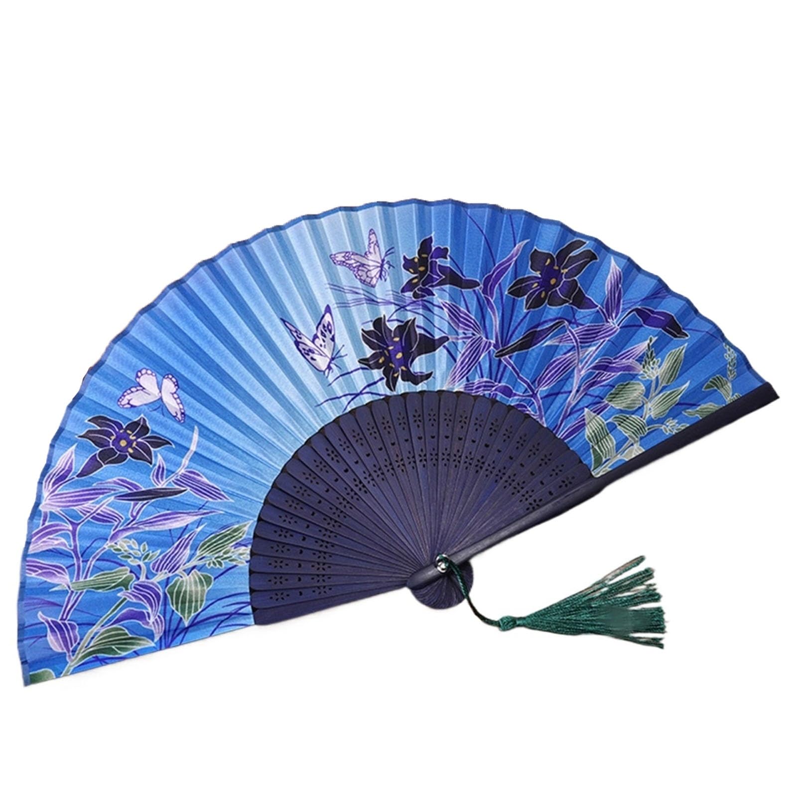 SXTYYH Hand Fan Folding, Beautifully Designed Folding Fans for Women, Handheld Fan Chinese Japanese Style, Party Music Festival Weddings Dance, Folding Fans(D)