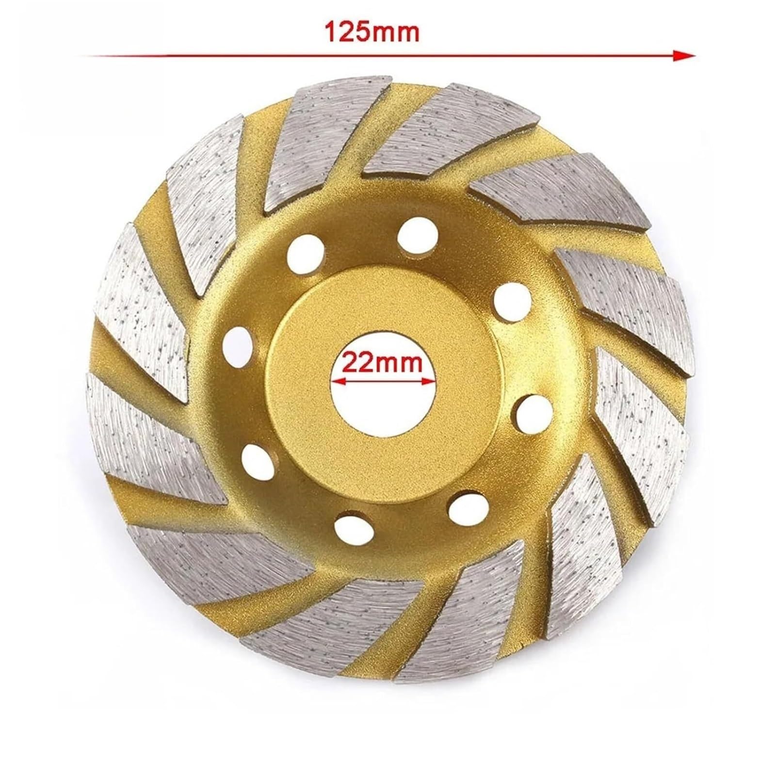 Diamentowa tarcza segmentowa, Diament 100-180x22mmSzlifowanie kubkoweSegment osełkiCięcieTarcza do betonuMarmurKamieńmurarski(150x22mm)