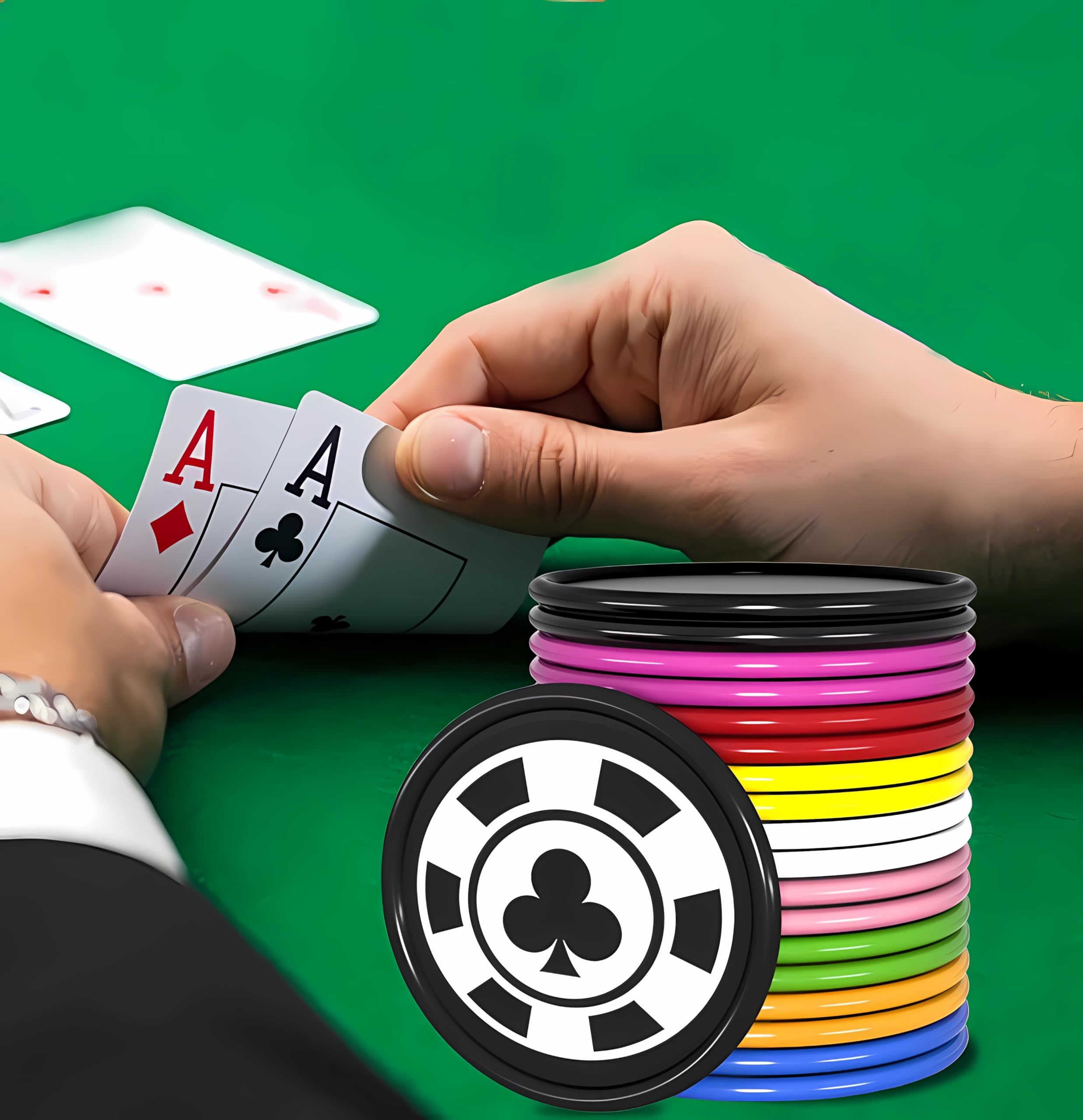 Lot de 200 jetons de poker personnalisés en plastique – Logo personnalisé double face en couleur pour affaires ou fête