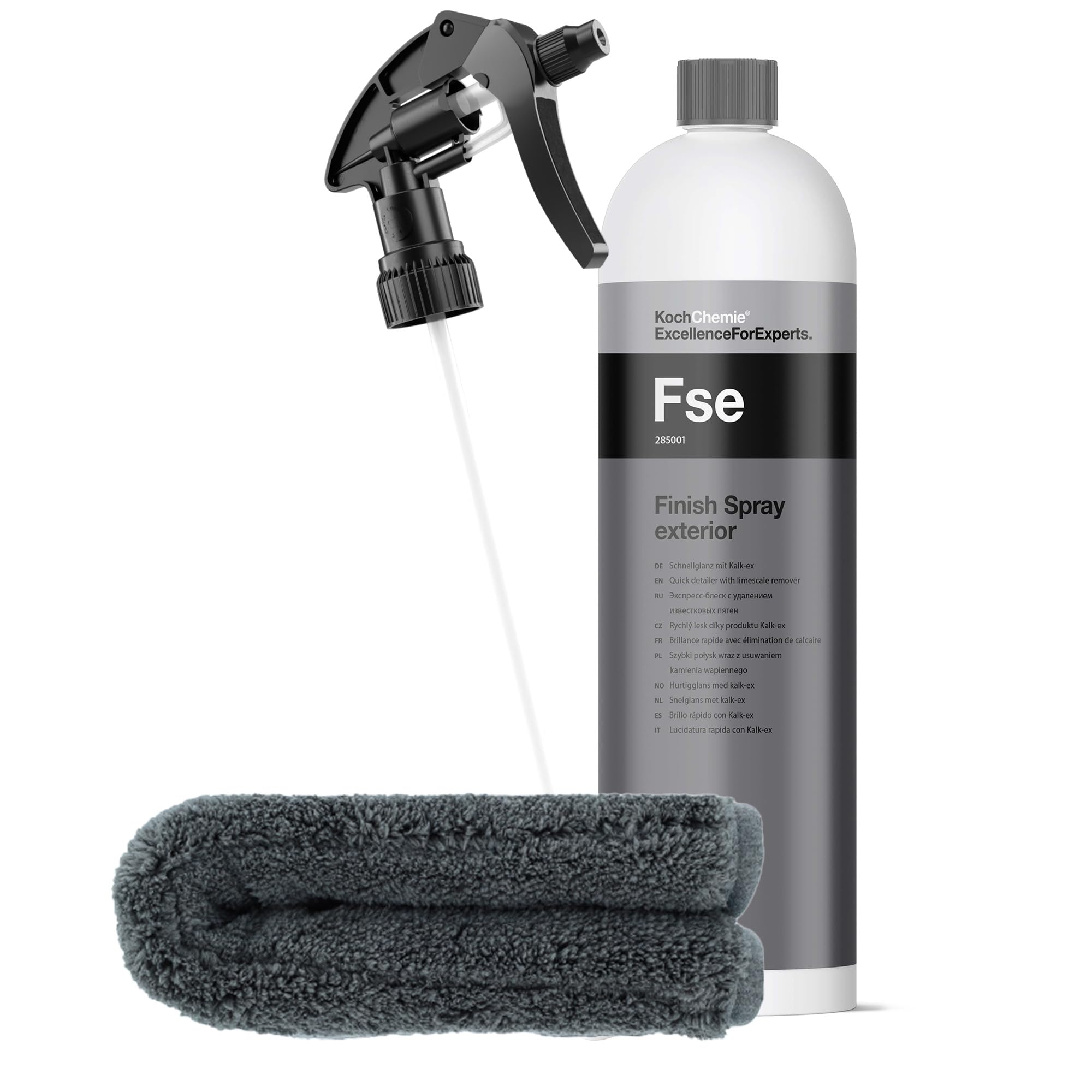 detailmate Lot de 1 spray de finition chimique de Koch 1 l, Quick Detailer + tête de pulvérisation Nuke Guys Made by Canyon 260 mm (+ Finish Towel)