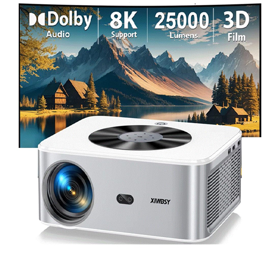 Amazon.com: 8k 25000 Lumens 800ANSI Full HD 3D Android Projector