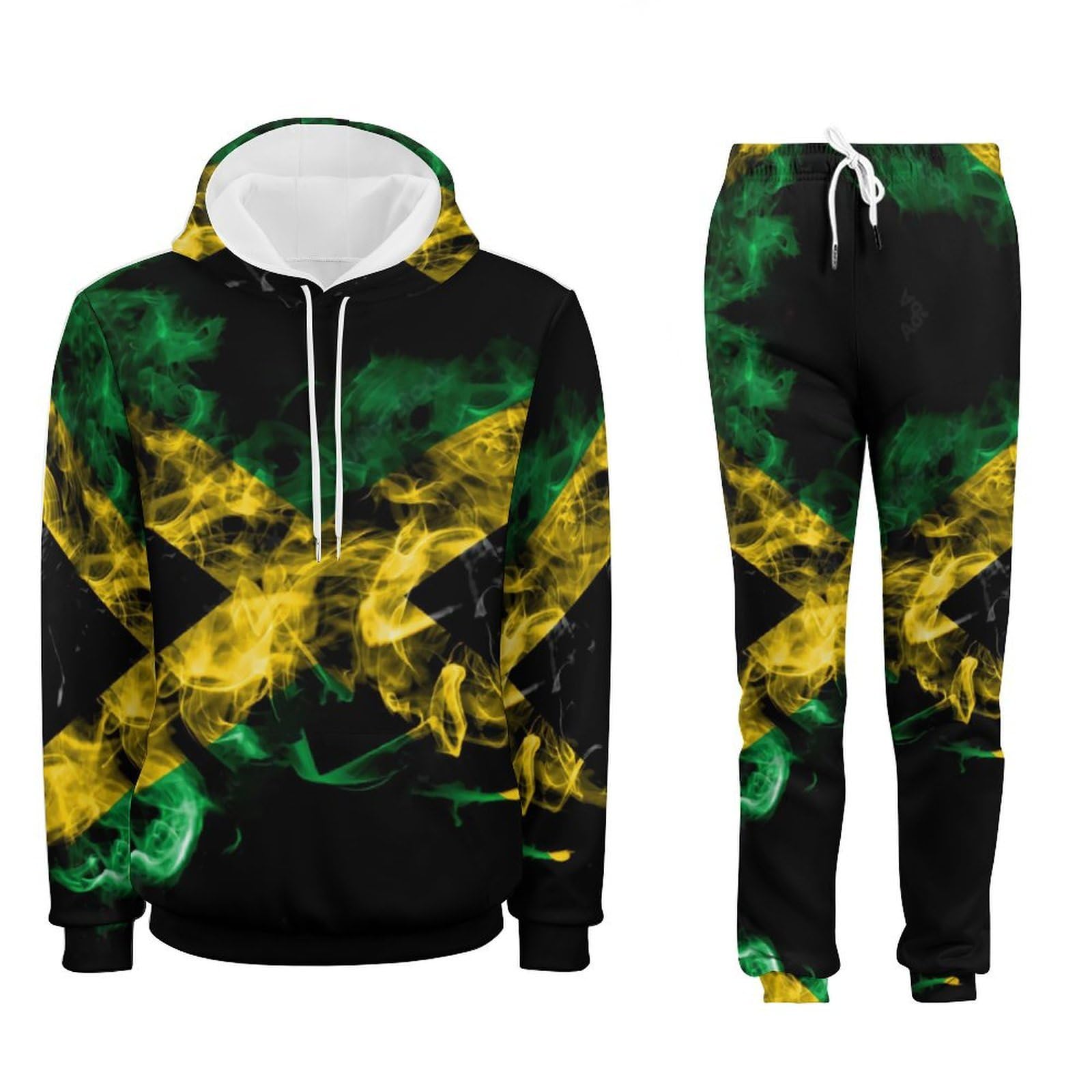 Zakqeik Saint Lucia Flag Hoodie Pants Suit Autumn Winter Casual Sweashirt Pullover Tracksuit Set