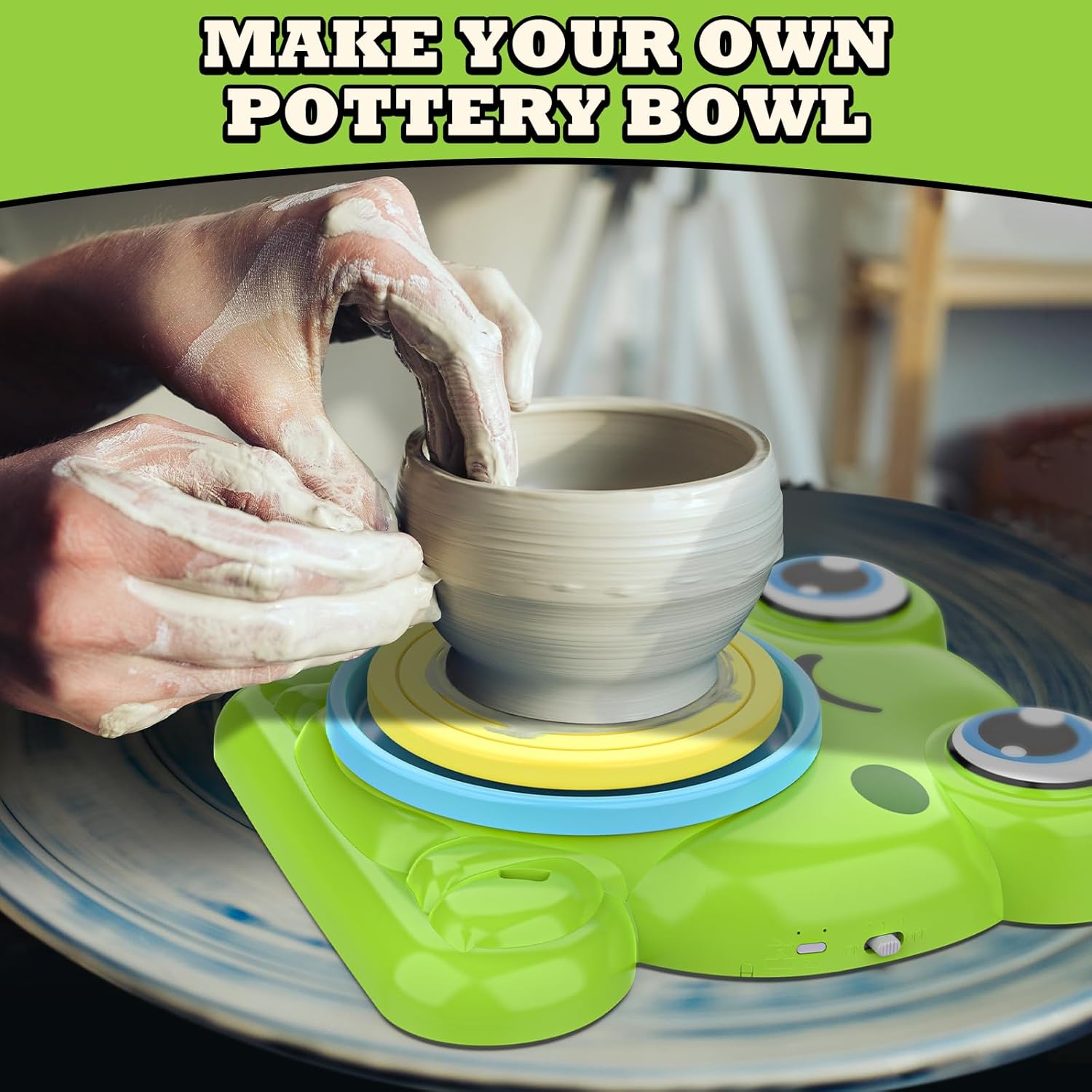 Premium Air Dry Clay for Kids - Natural Modeling Pottery Clay for Wheel, 3.3lbs Kids Arts & Crafts Supplies for School Classrooms, Easter Gifts Toy for Kid, White