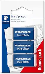 Borracha, Staedtler, Mars Plastic, 52653ABK3D03, 3 Unidades