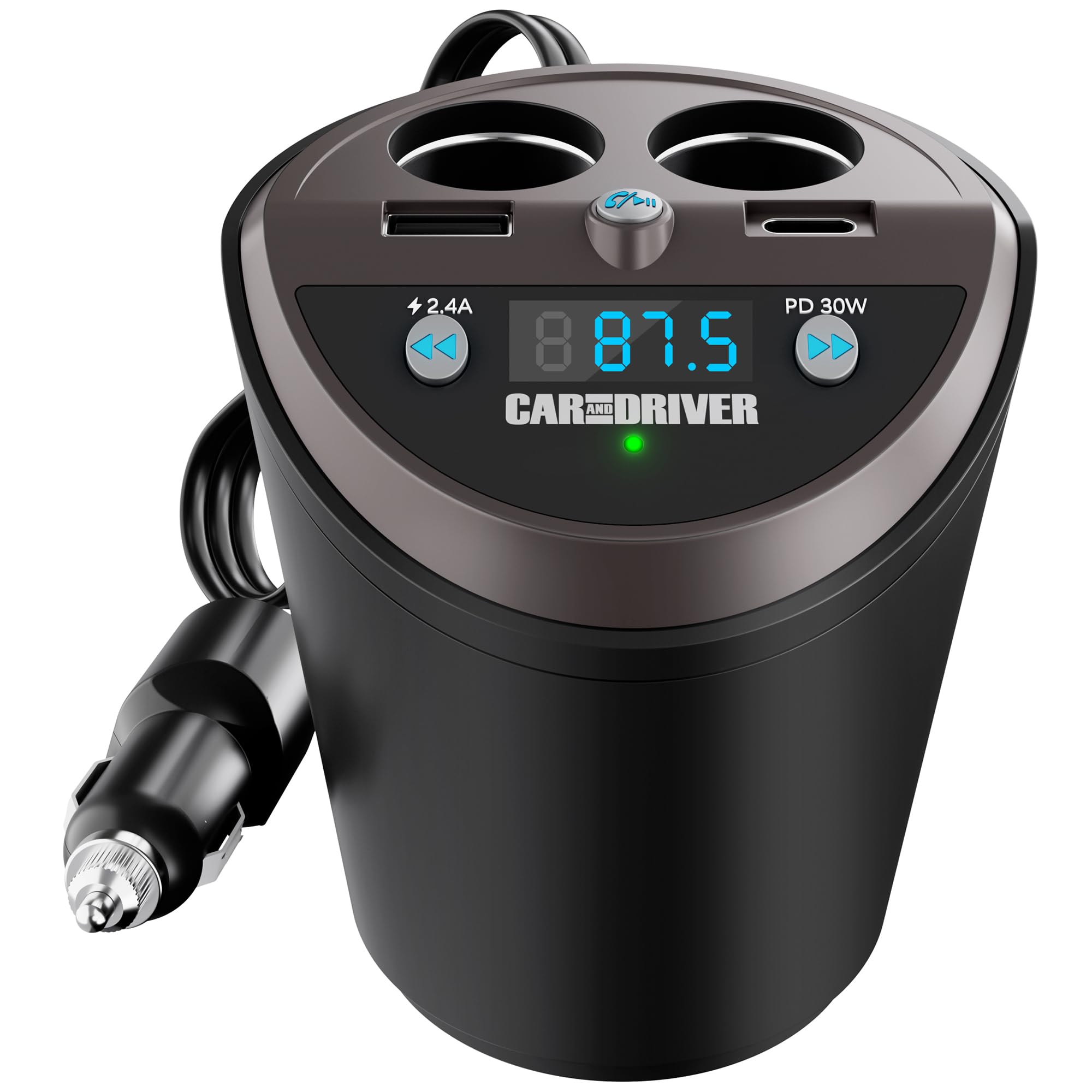car cigarette bluetooth Lighter FM Transmitter Radio Adapter 2 USB Charger new 2 USB Type Bluetooth 5.0 FM Transmitter 12V
