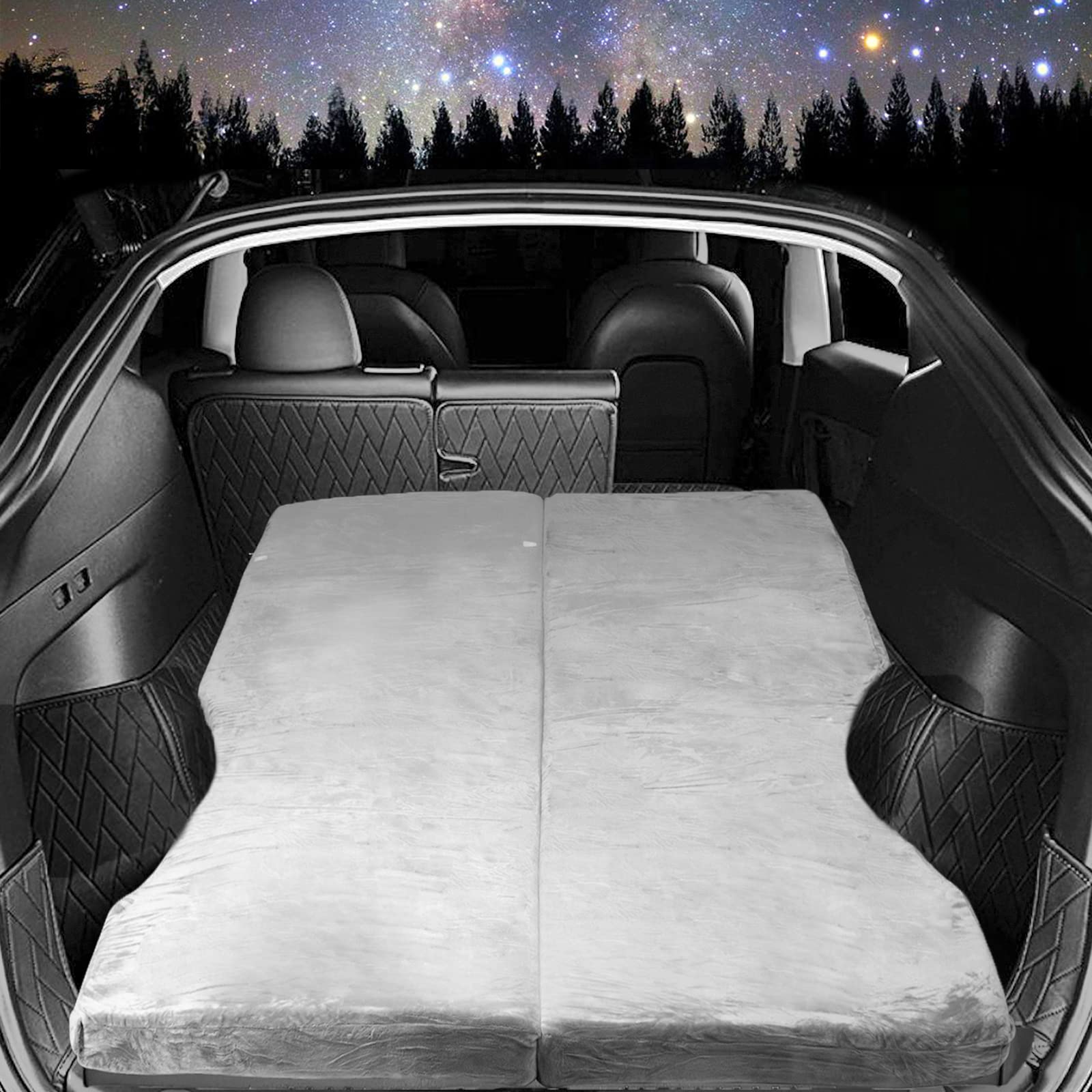 Camping Mattress for Tesla Model Y/X/3 CertiPUR Memory Foam Mattress with Storage Bag and Sheet, Portable Foldable Travel Tesla Model Y Mattress for Long Travel and in Car Sleeping (Twin Size)