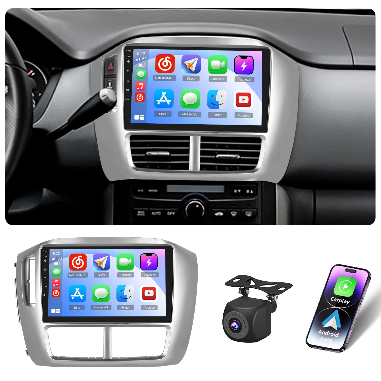 Amazon.com: Android 15 Car Radio for Honda Pilot 2006 2007 2008, 9