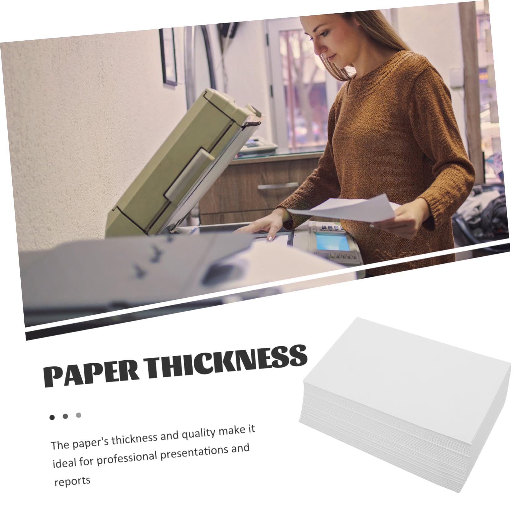 500 Blatt Weißes Druckerpapier für Büro und Buchhaltung Dickes Multifunktionspapier Reißfest für Kopierer und Drucker im Home Office