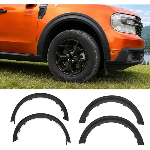 Mabett Fender Flares for 2022-2026 Ford Maverick Accessories | Front and Rear Full Set, Injection Molded, Wide Body Style, Paint Protection, Durable PP Material, Easy Screw Mount