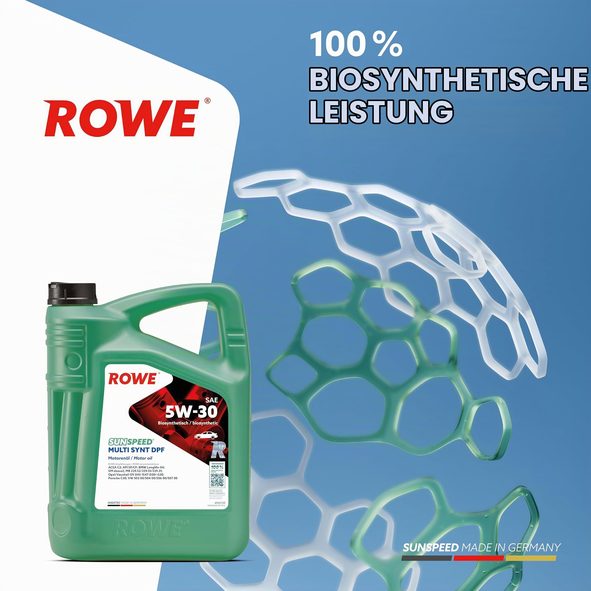ROWE SUNSPEED Multi SYNT DPF SAE 5W-30, 5 Liter, Mehrbereichs-Motorenöl