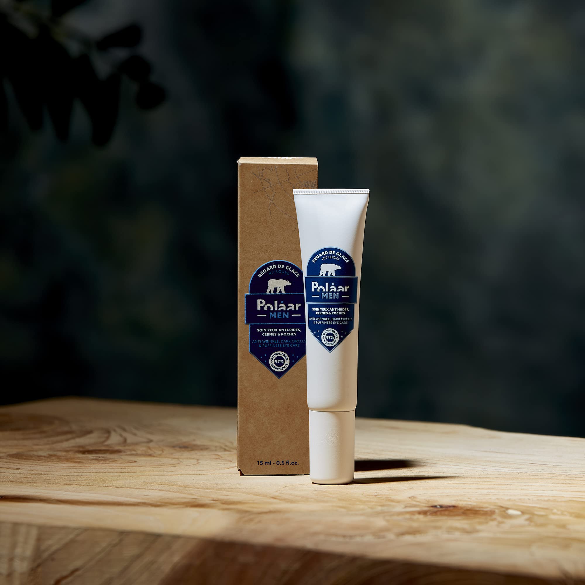 Polåar Men Regard de Glace, Soin Yeux Anti-Rides, Cernes & Poches au Ginseng de Sibérie 1 Unité
