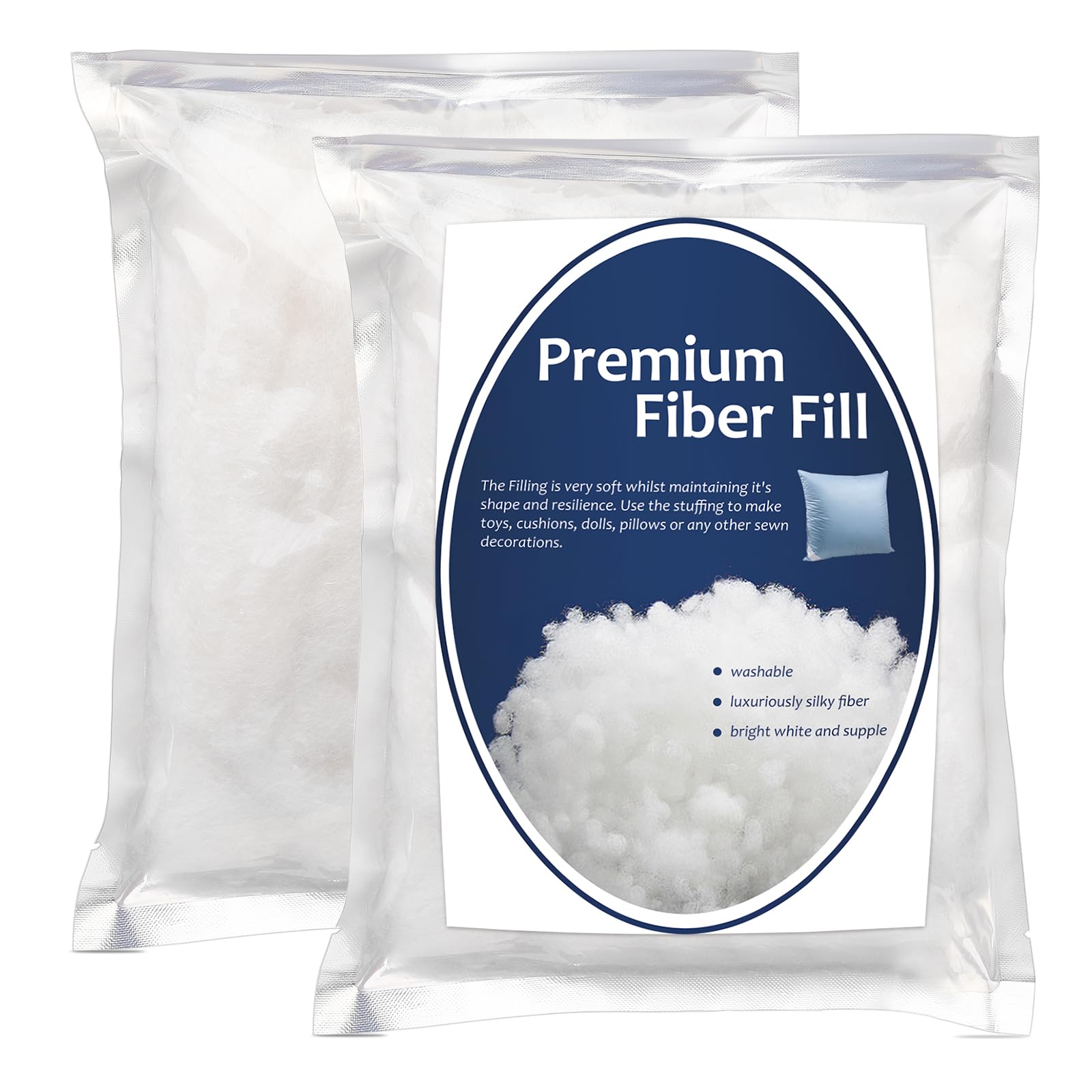 Bupete 100g/3.5oz Polyester Fiber Fill, Premium Fiber Fill Stuffing, Fluff Stuffing High Resilience Fill Fiber for Stuffed Animal Crafts, Crochet Stuffing, Cushions Stuffing